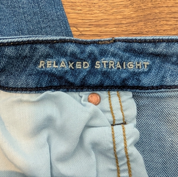 American Eagle Men's Jeans AirFlex+ Relaxed Straight Medium Wash Size 38x30 - Picture 6 of 7